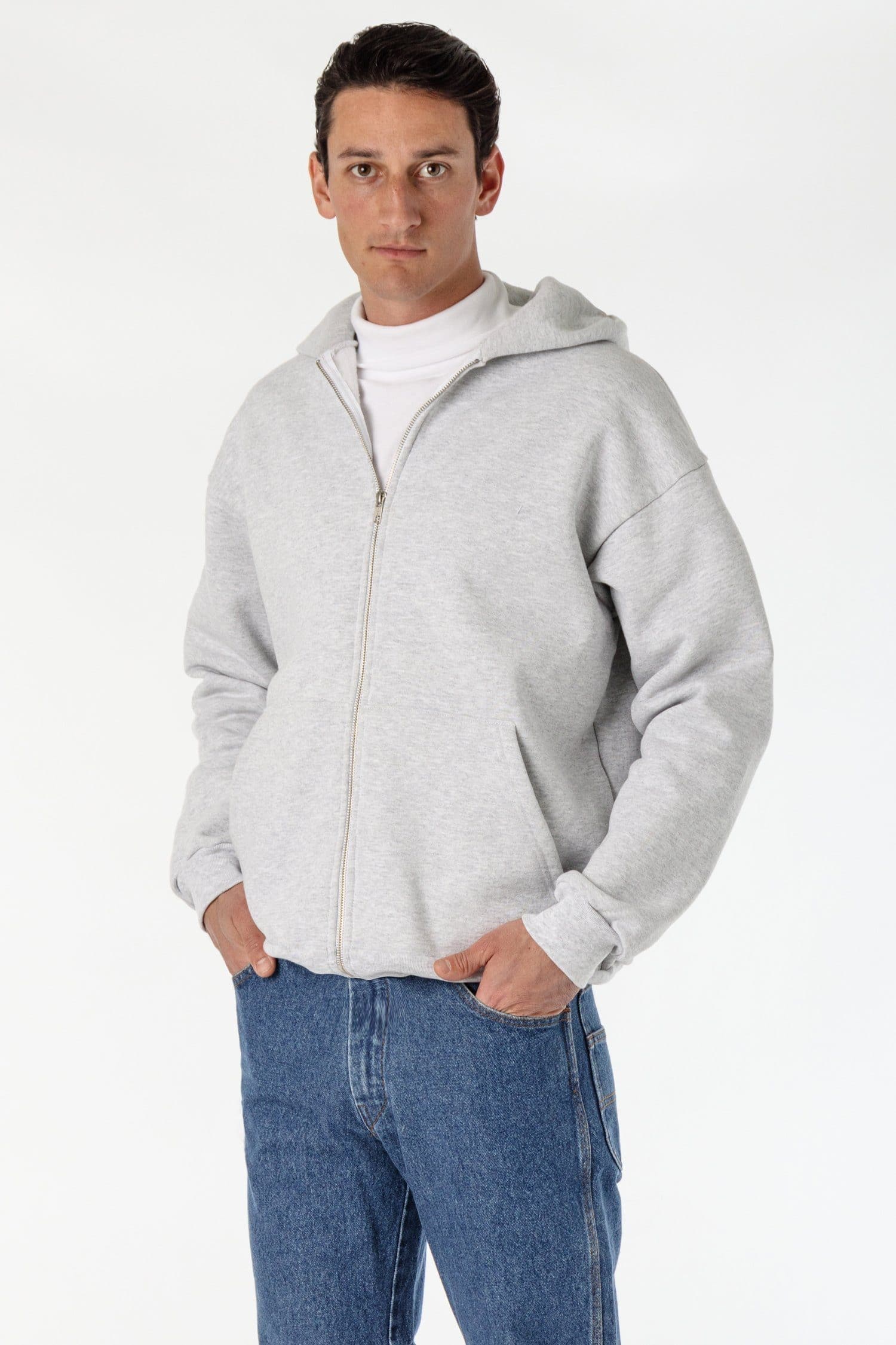 HF-10 - 14oz. Heavy Fleece Zip Up Hooded Sweatshirt – Los Angeles