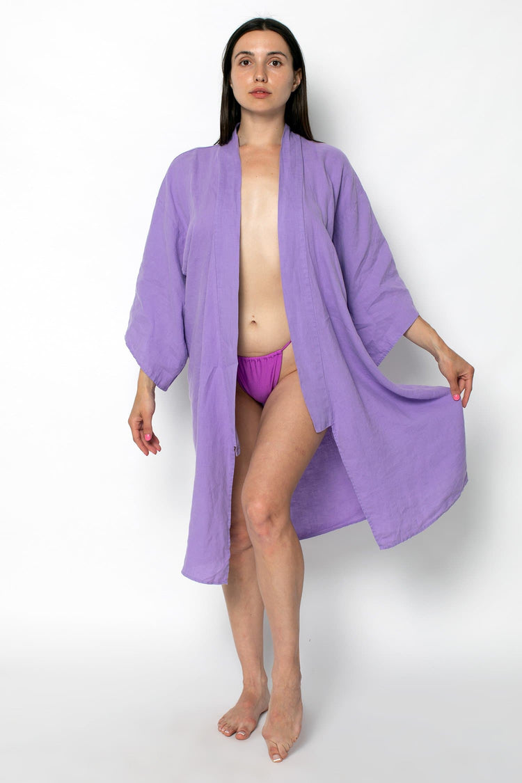RLIN01GD - Linen Kimono Robe
