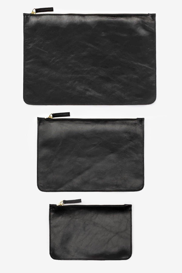 RLH3413 - Large Leather Zip Pouch