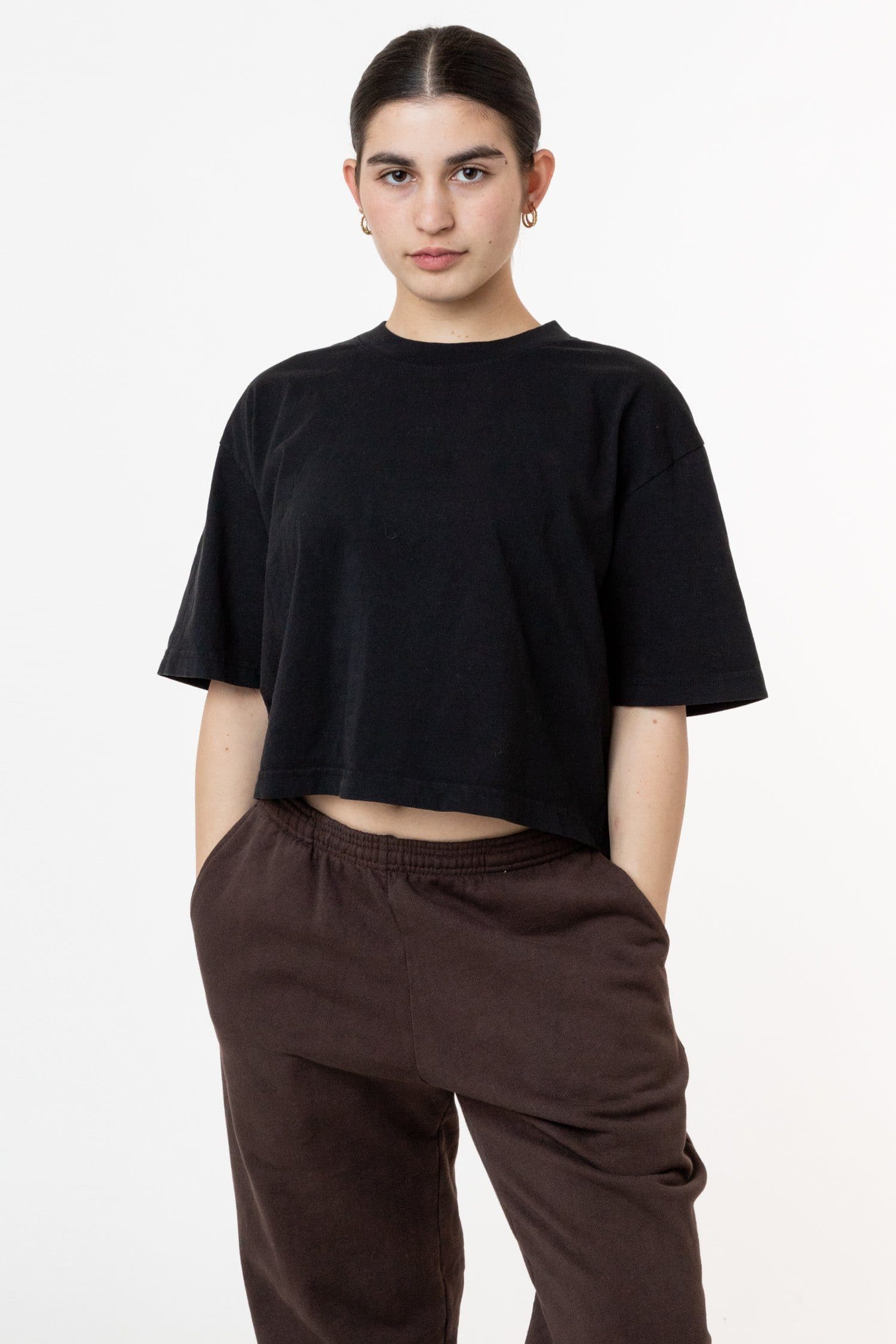 1820GD - Oversized Crop Tee – Los Angeles Apparel - Japan