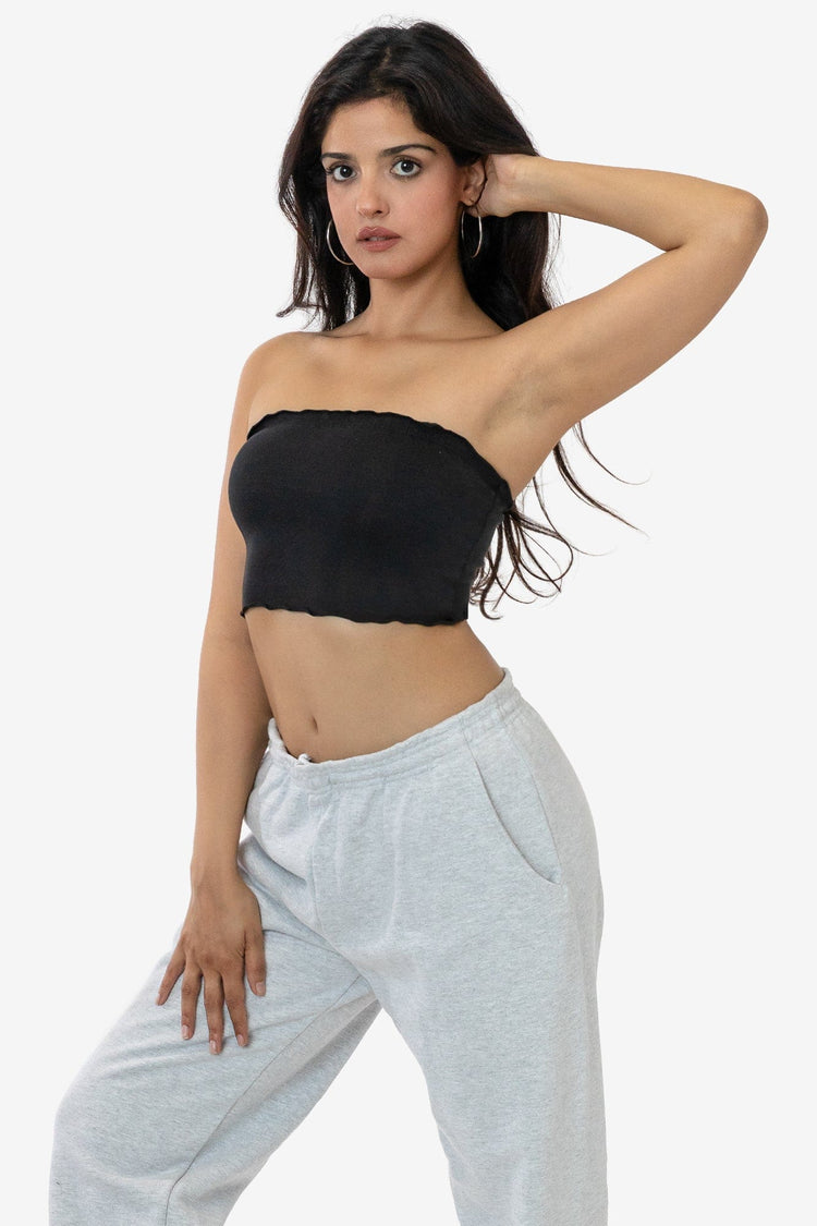 3393GD - 2x1 Lettuce Cropped Tube Top