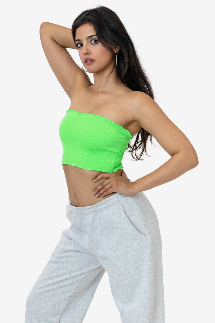 3393GD - 2x1 Lettuce Cropped Tube Top