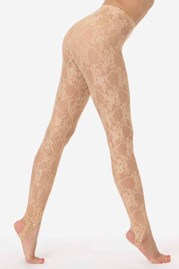 FNS3269 - Floral Lace Stirrup Legging