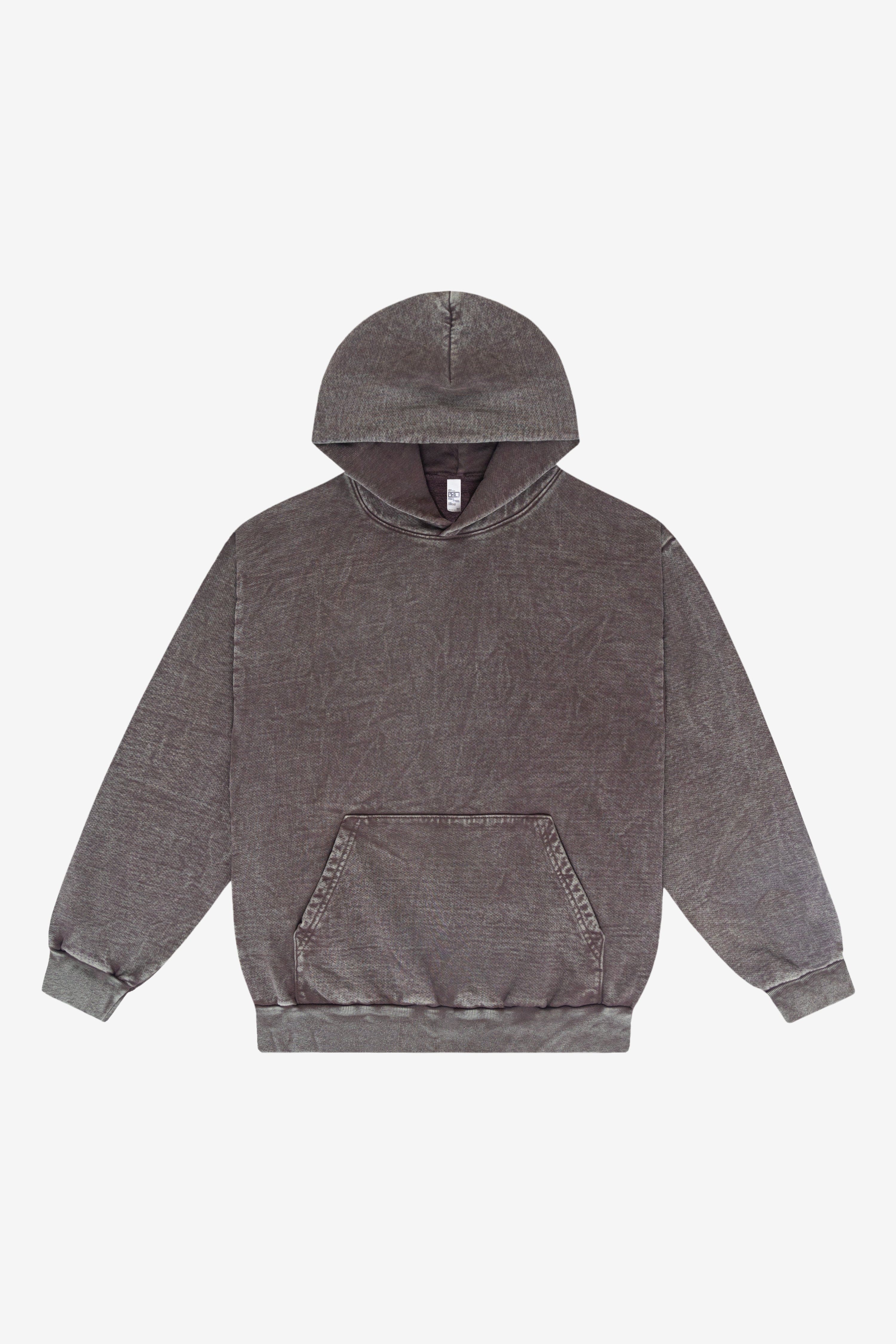 HF09MW - 14oz. Mineral Wash Heavy Fleece Hooded Pullover ...