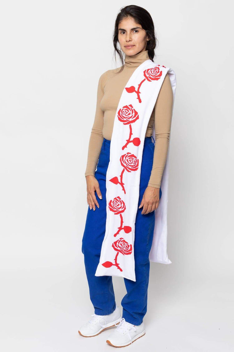 JQSCARF05 - Rose Jacquard Scarf