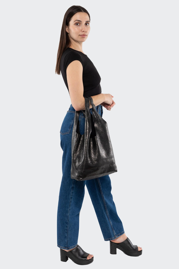 RLH3405 - Embellished Leather Shopping Bag