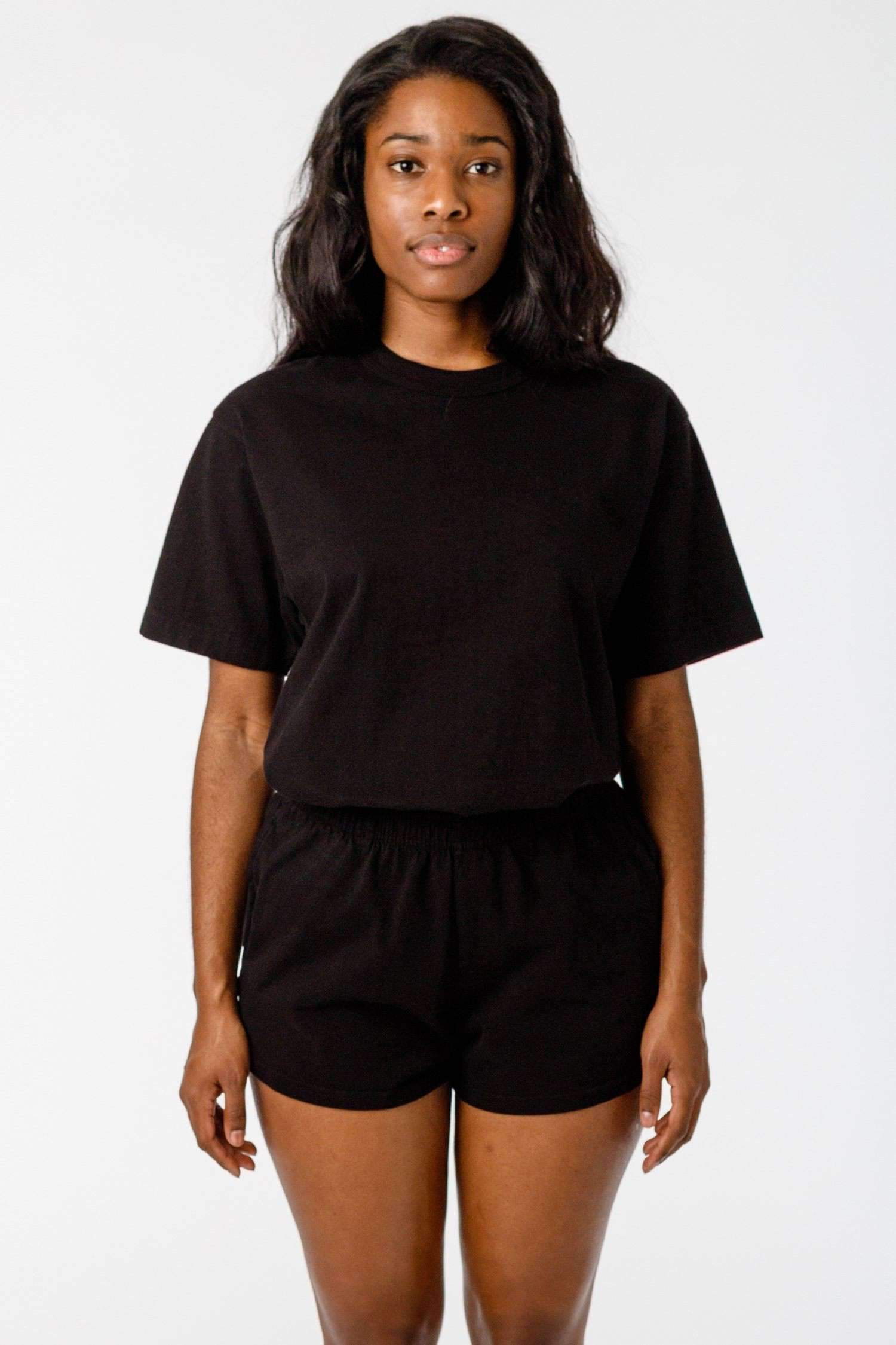 1203GD Unisex - Short Sleeve Binding Garment Dye T-Shirt T-Shirt Los Angeles Apparel Black XS 