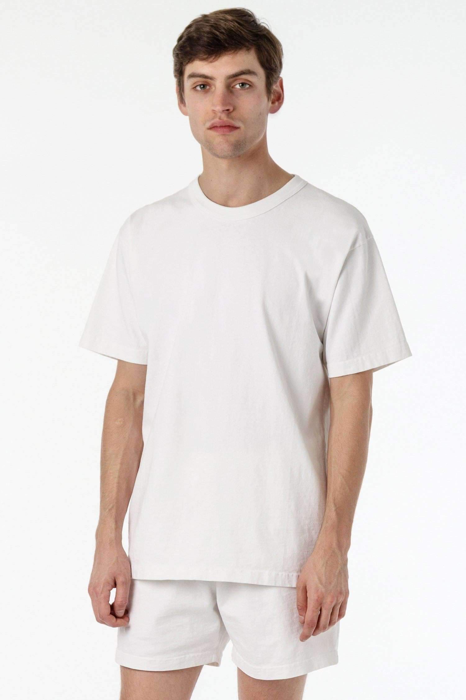 1203GD - Short Sleeve Binding Garment Dye T-Shirt T-Shirt Los Angeles Apparel Off-White XS 
