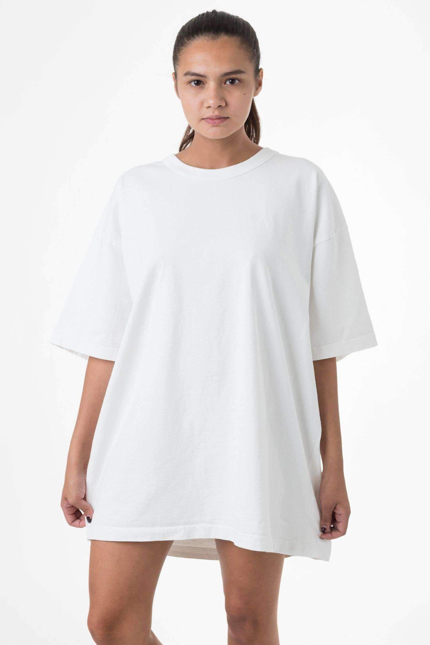 1203GD Unisex - Short Sleeve Binding Garment Dye T-Shirt T-Shirt Los Angeles Apparel Off-White XS 