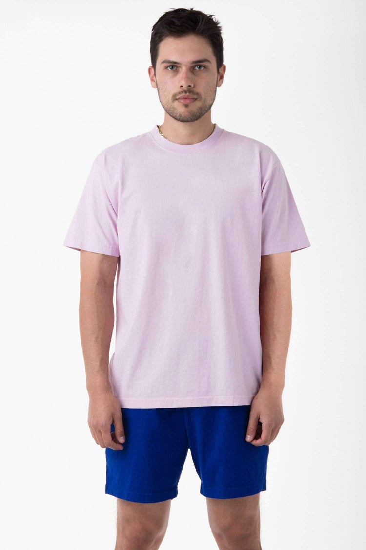 1801GD - 6.5oz Garment Dye Pastel Crew Neck T-Shirt T-Shirt Los Angeles Apparel Pink S 