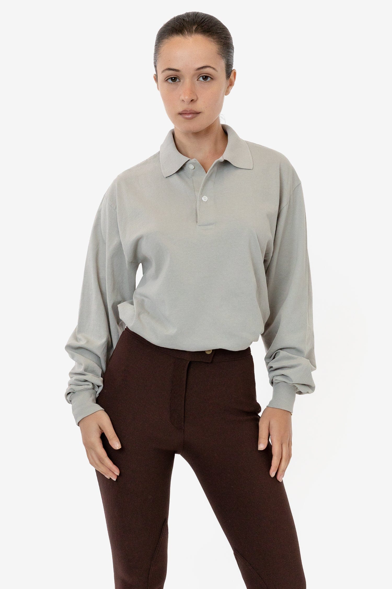18417GD - 18/1 Long Sleeve Polo T-Shirt – Los Angeles Apparel - Japan