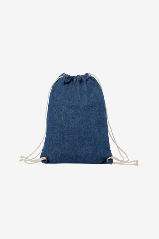 WD09 - Denim Drawstring Backpack