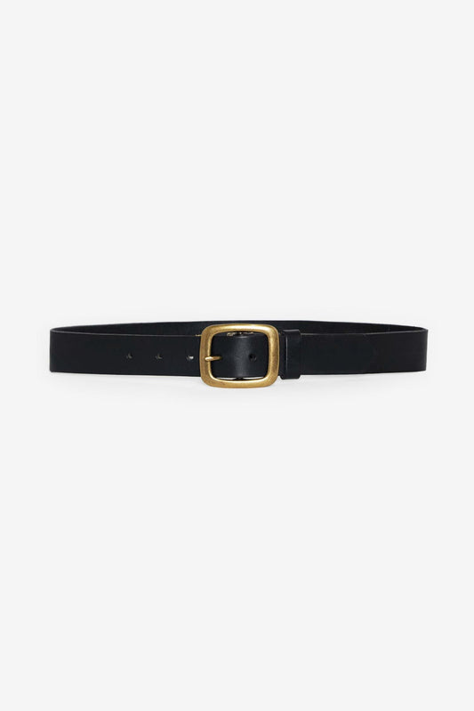 RSALBT04 - Unisex Rectangle Center Bar Buckle Leather Belt