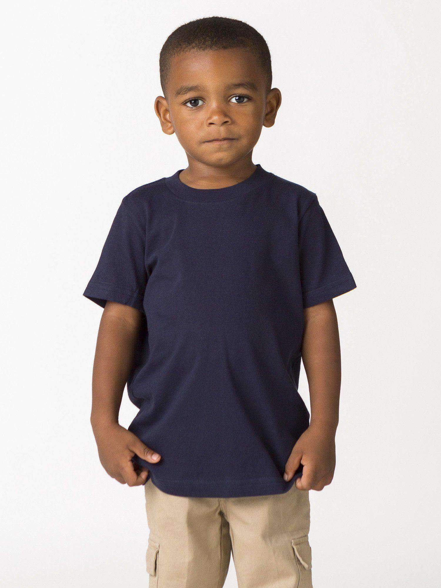 21005 - Toddler Short Sleeve Fine Jersey Tee Kids Los Angeles Apparel Navy 2 