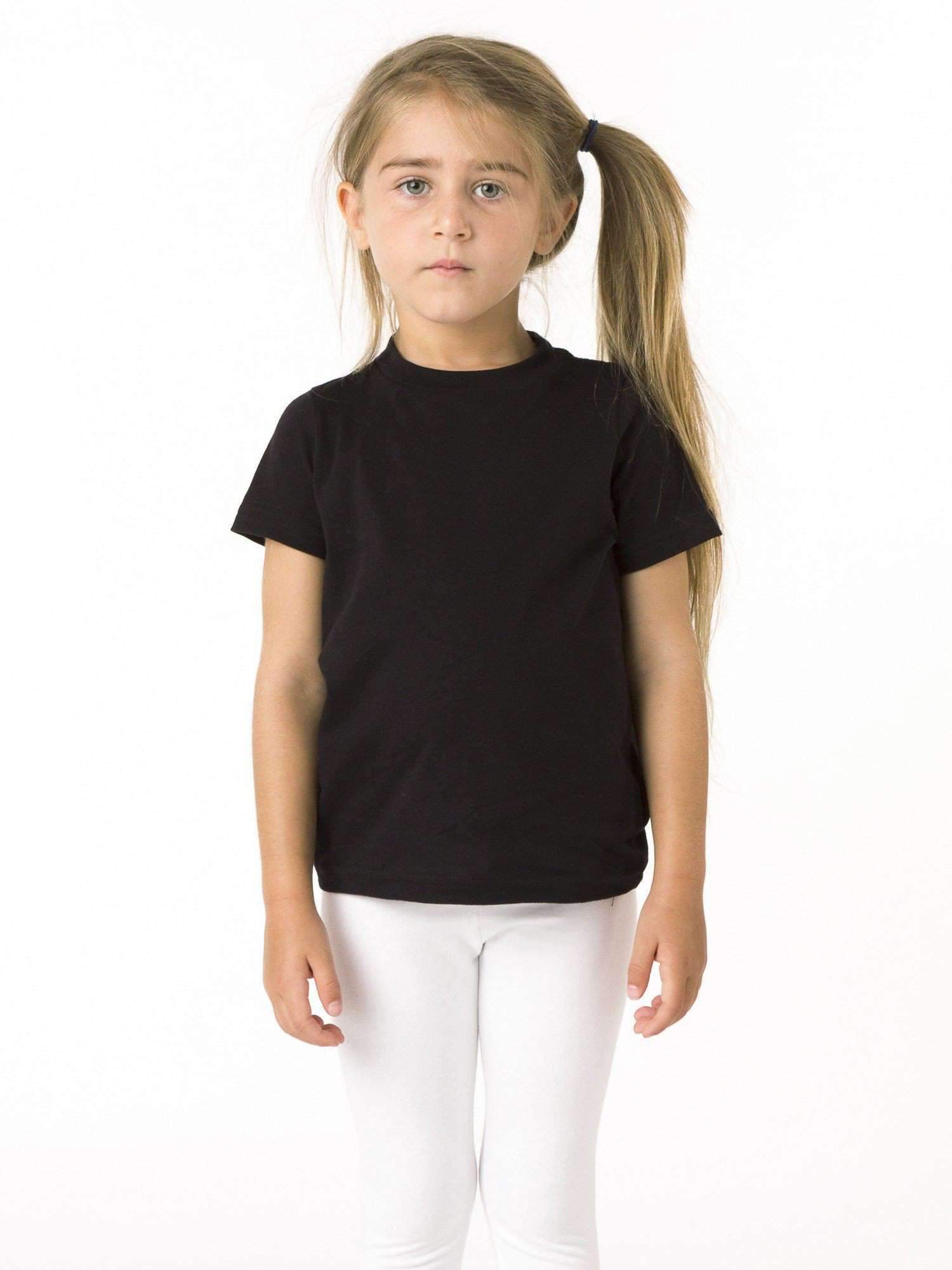22001 - Youth Short Sleeve Fine Jersey Tee Kids Los Angeles Apparel Black 8 