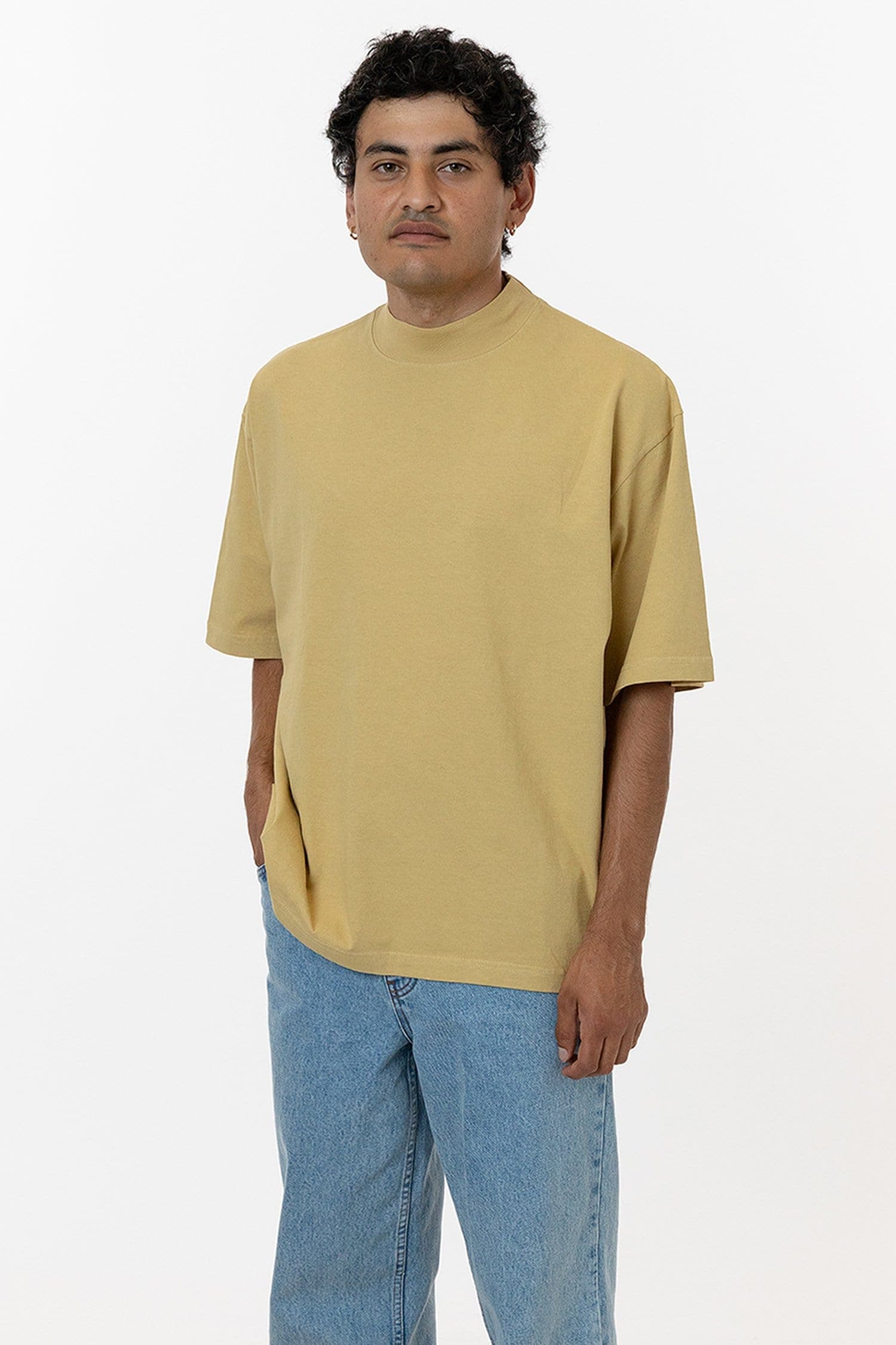 1825GD - Oversized Short Sleeve High Mockneck T-shirt – Los 