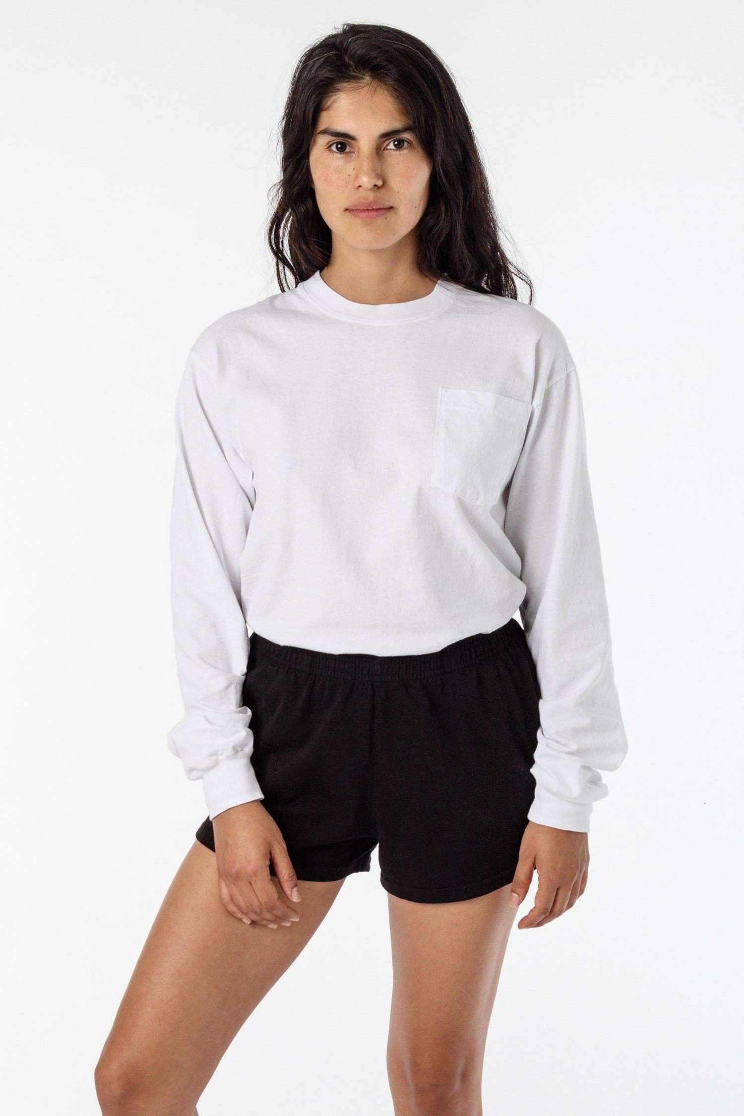 1810GD Mix - Long Sleeve Garment Dye Pocket T-Shirt T-Shirt Los Angeles Apparel White XS 