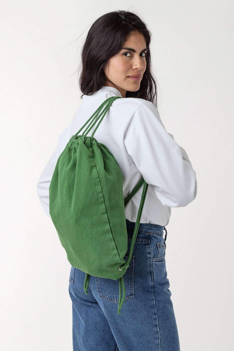 BD09 - Bull Denim Drawstring Backpack Bags Los Angeles Apparel Vintage Green 