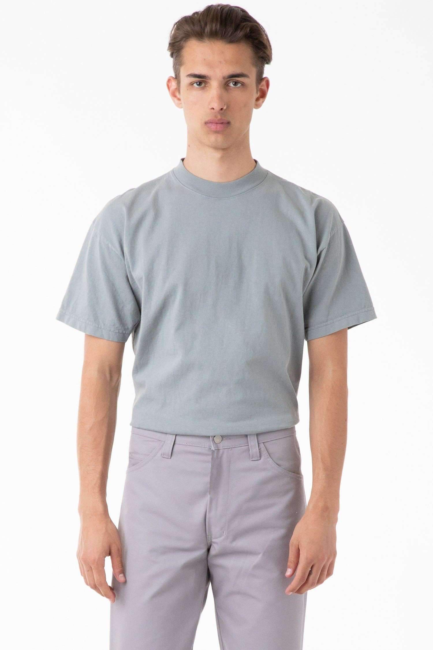 1405GD - Short Sleeve Garment Dye Mockneck T-Shirt – Los Angeles ...
