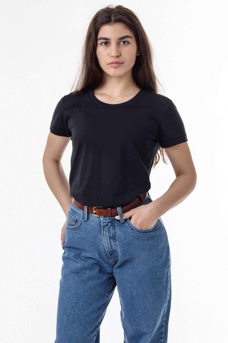 FF3001 - Short Sleeve Cotton-Poly T-Shirt T-Shirt Los Angeles Apparel Black S 