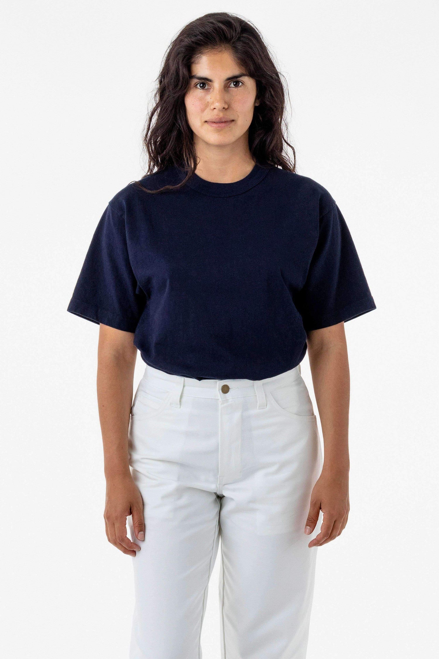 1203GD Unisex - Short Sleeve Binding Garment Dye T-Shirt T-Shirt Los Angeles Apparel Navy XS 
