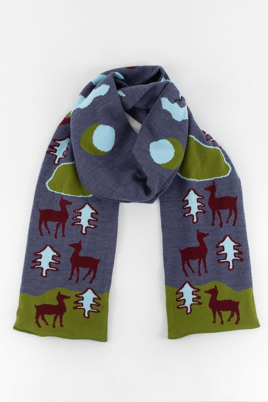 JQSCARF10 - Woodland Creature Jacquard Scarf