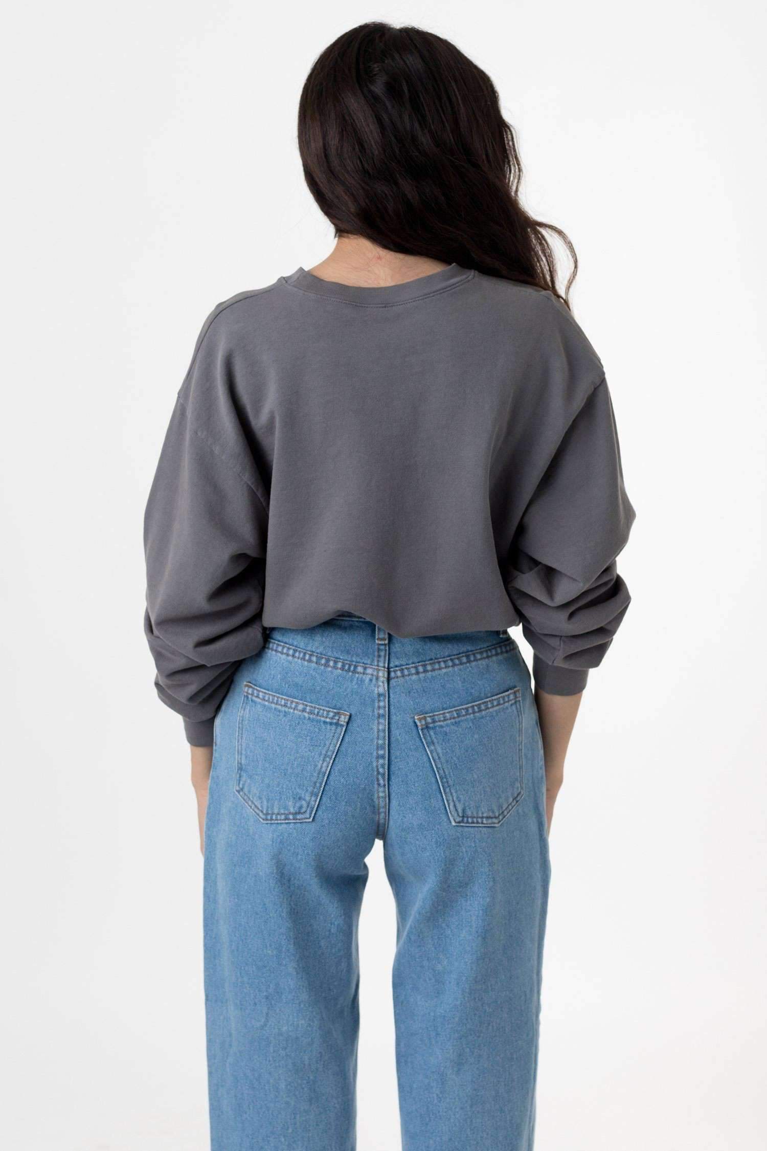 MWT07GD Unisex - Long Sleeve Garment Dye French Terry Pullover Sweatshirt Los Angeles Apparel 