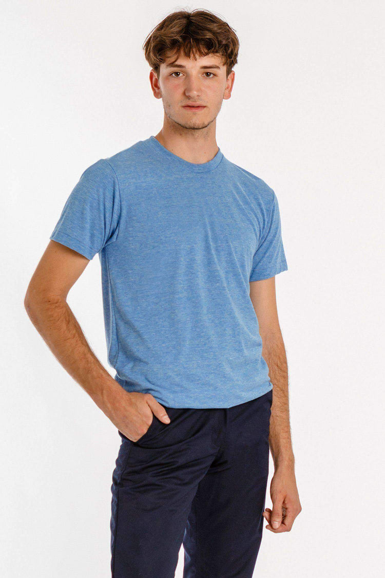 TR01 - Tri-Blend Crew Neck T-Shirt T-Shirt Los Angeles Apparel Athletic Blue S 