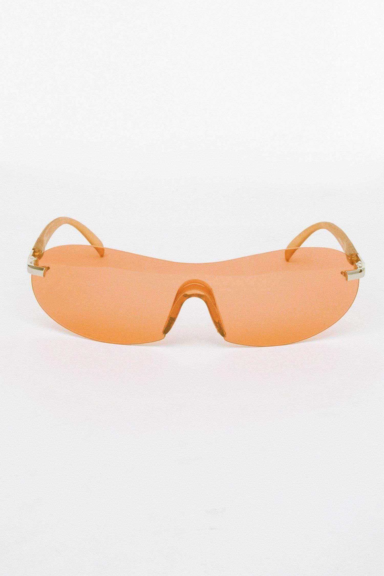 SGSHIELD - Buchanan Sport Shield Sunglasses Sunglasses Los Angeles Apparel Translucent Orange OS 