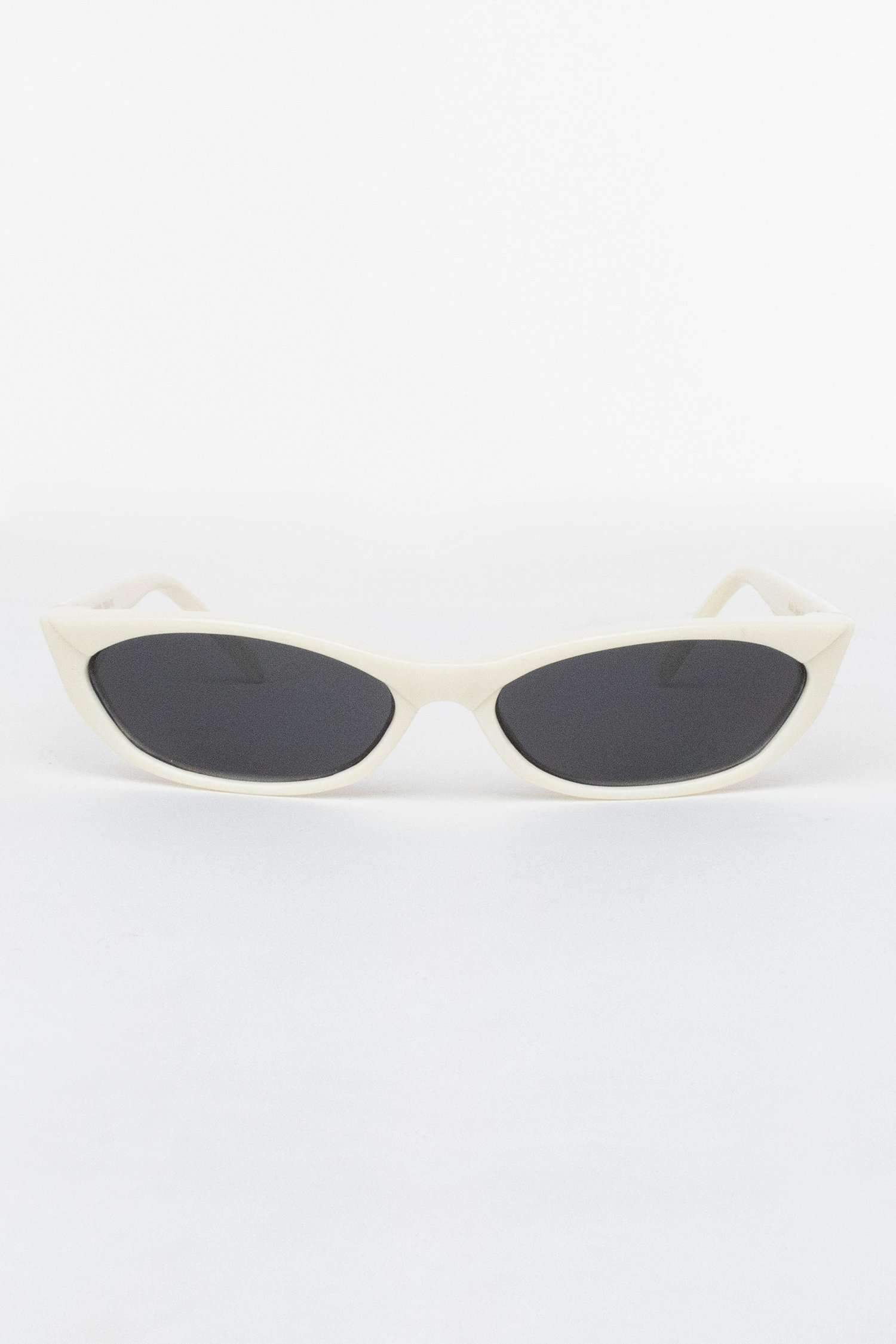 SGSKCAT - Katya Skinny Cat Eye Sunglasses Sunglasses Los Angeles Apparel Off White OS 