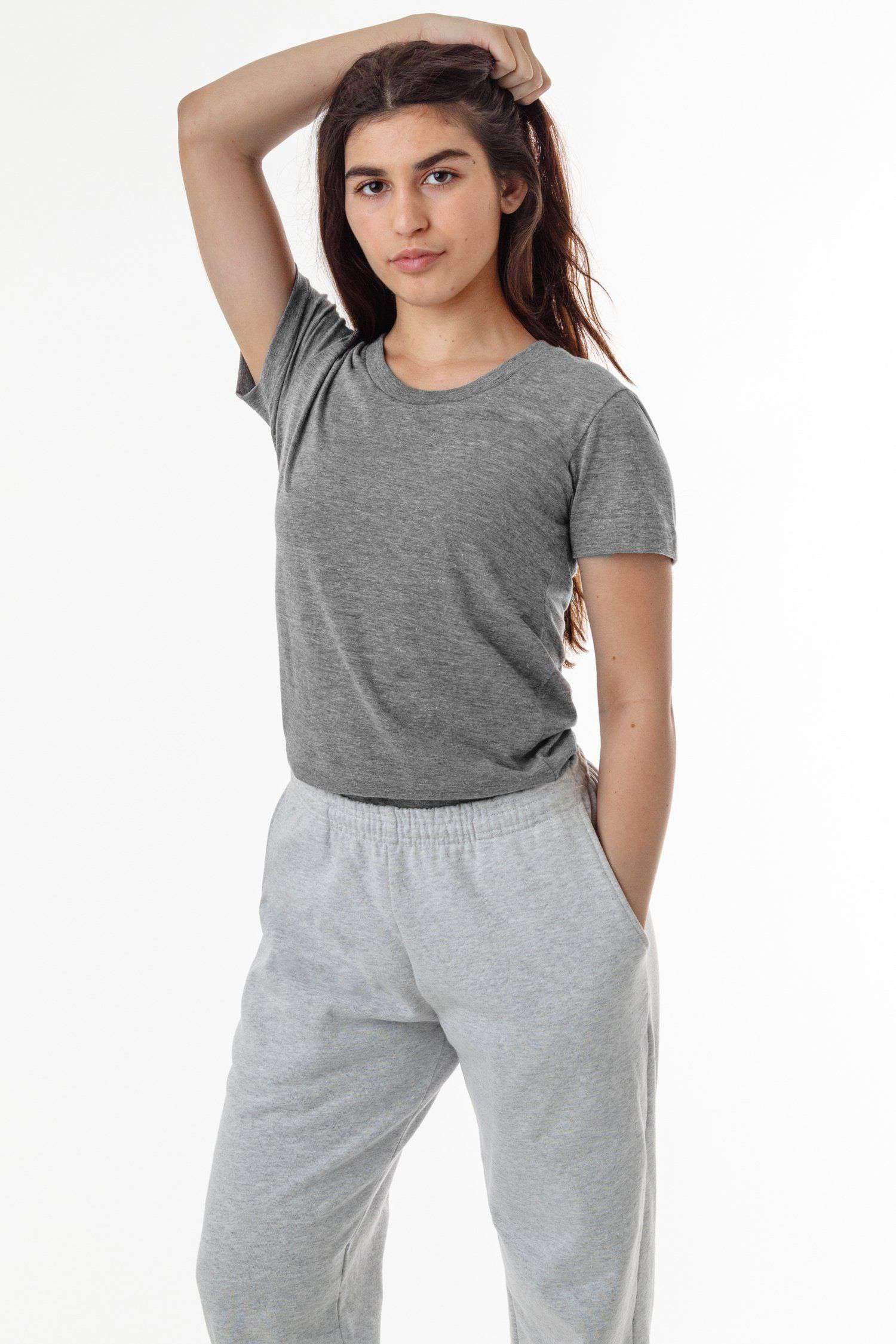 TR3001 - Short Sleeve Tri-Blend T-Shirt T-Shirt Los Angeles Apparel Athletic Grey S 