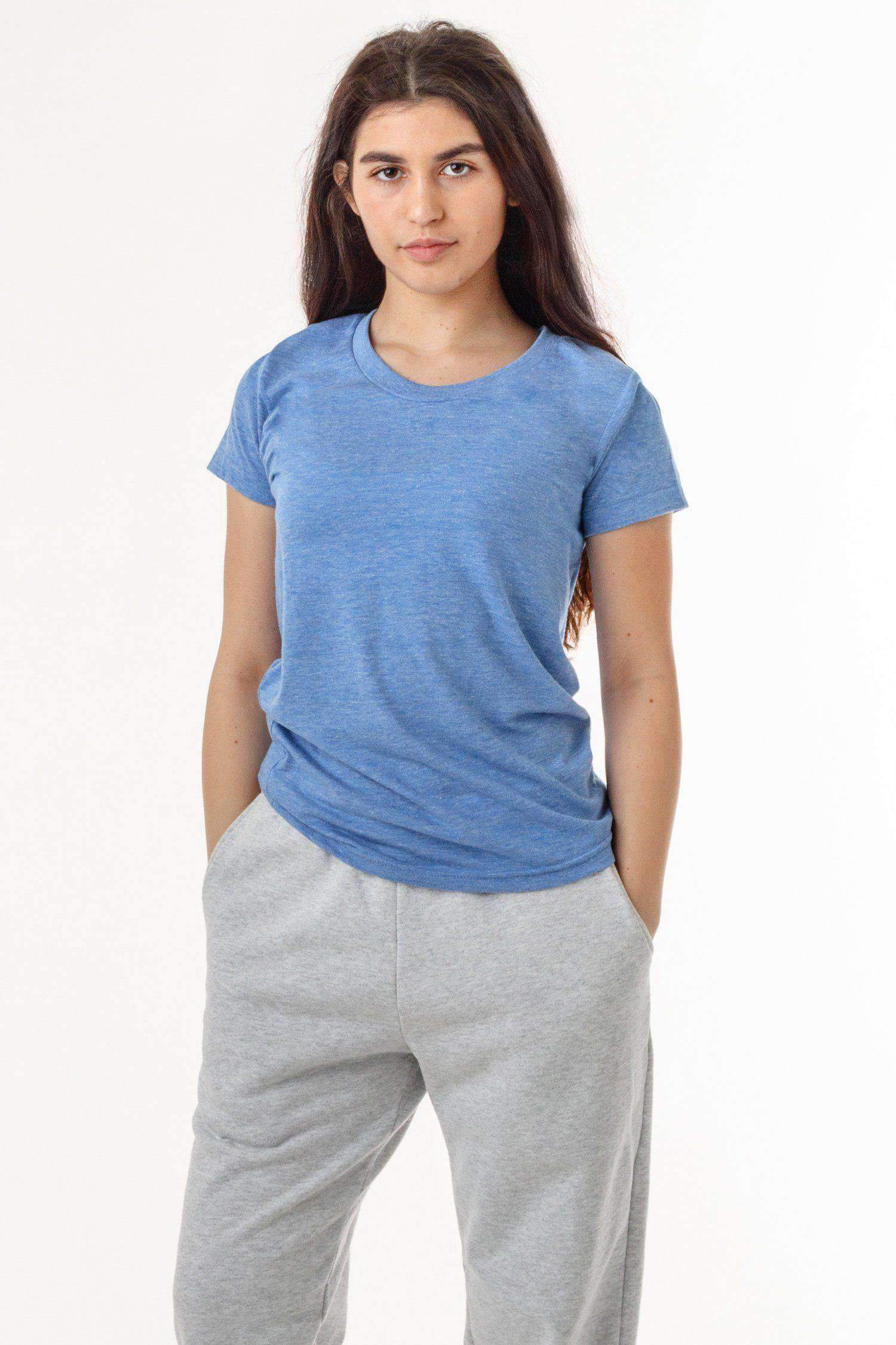 TR3001 - Short Sleeve Tri-Blend T-Shirt T-Shirt Los Angeles Apparel Athletic Blue S 