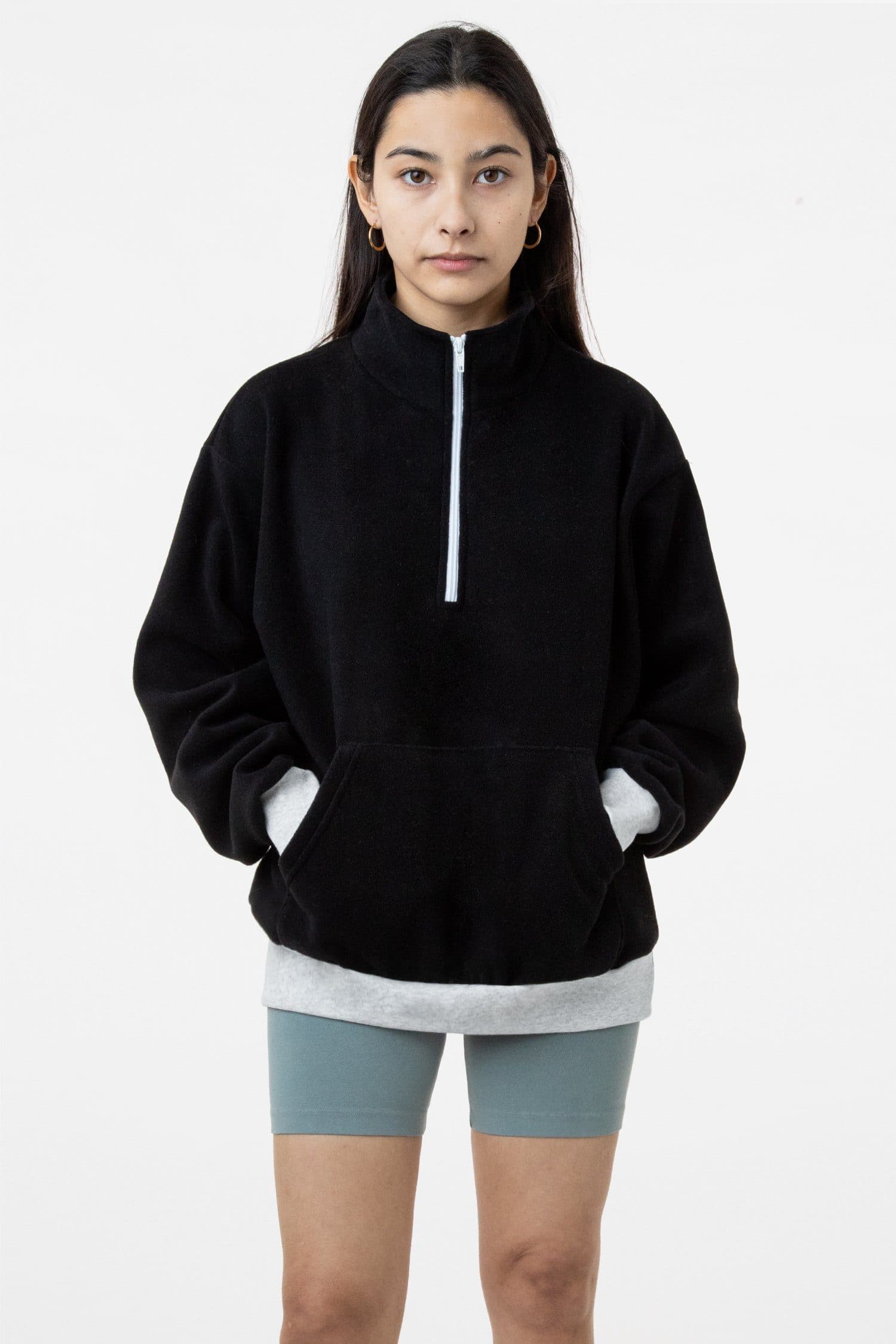 Fleece pullover half clearance zip