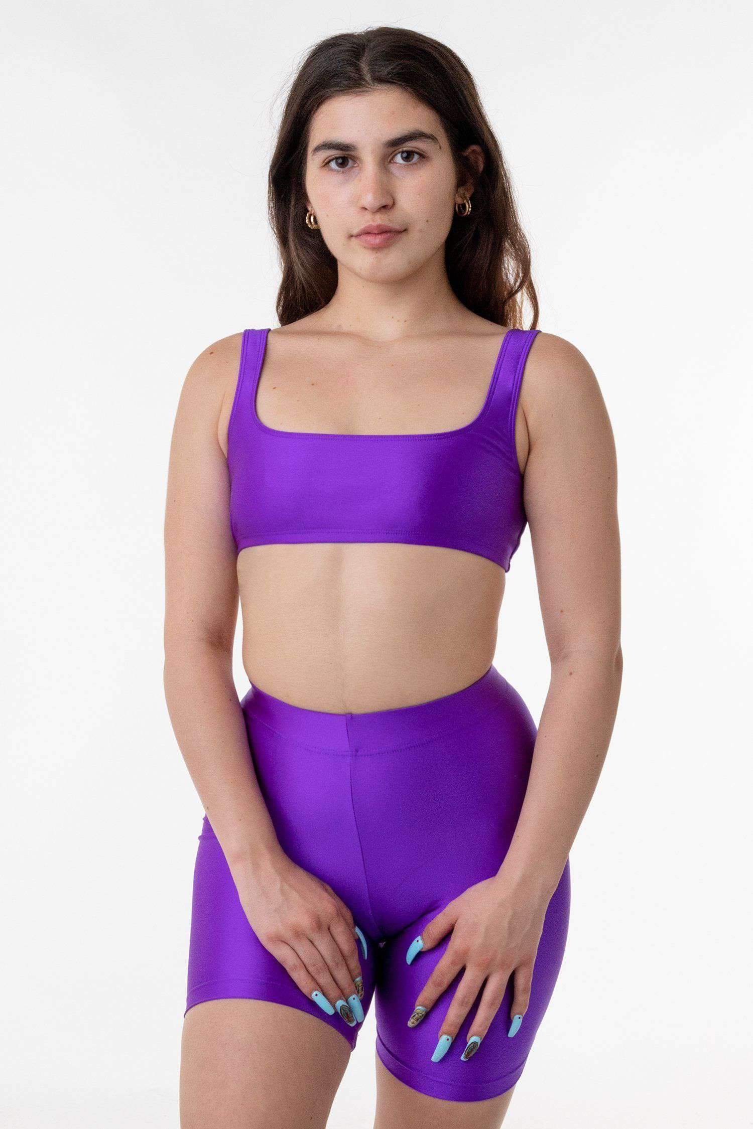 RNT3005 - Square Neck Bikini Top Los Angeles Apparel Bright Purple XS 