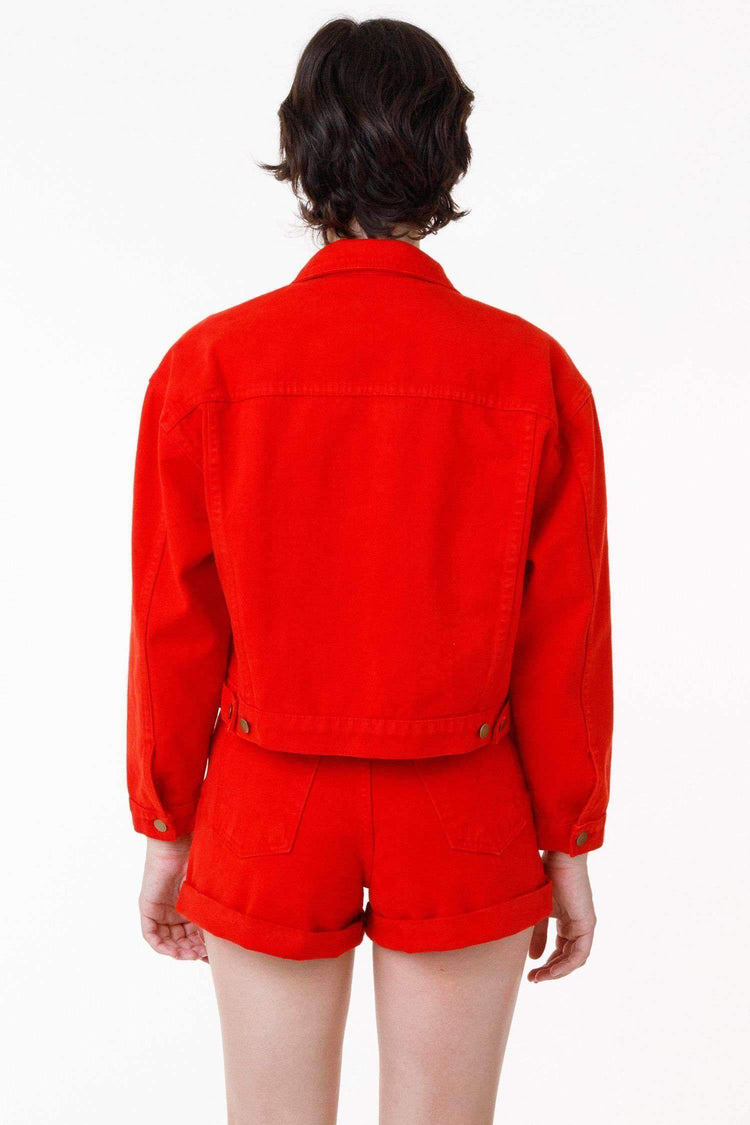 RBDW03GD - Garment Dye Cropped Bull Denim Jacket (Limited Edition) Jacket Los Angeles Apparel 