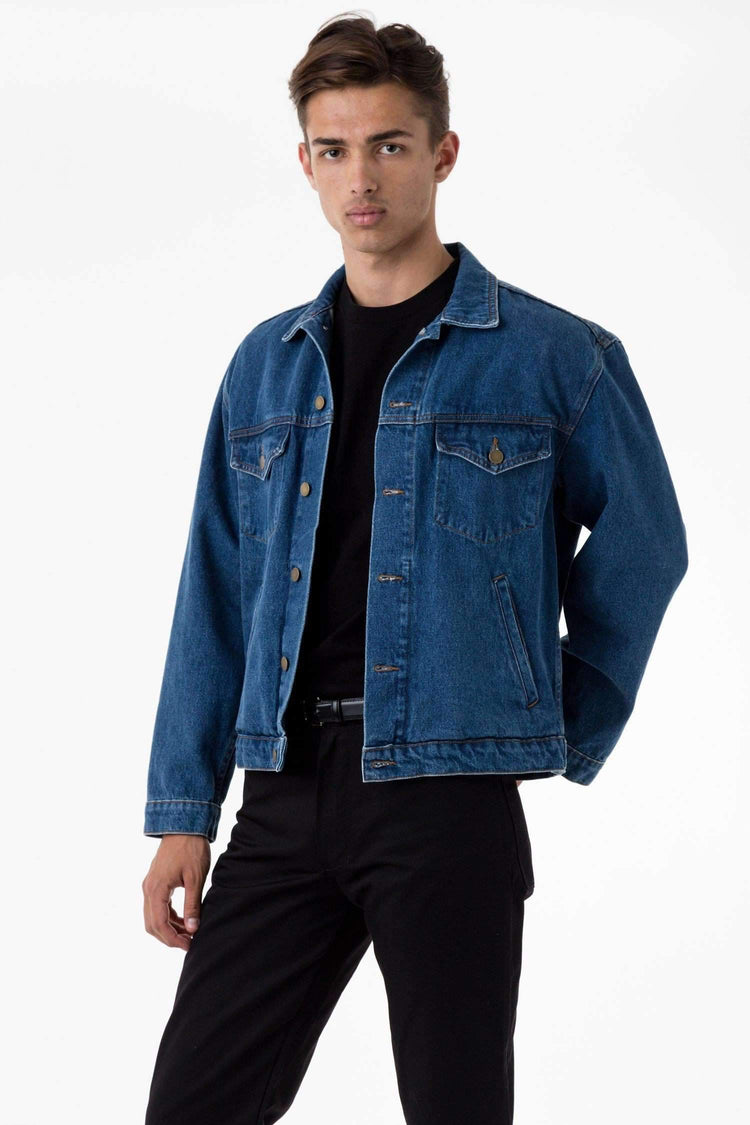 RDNM04 - Denim Jacket Jacket Los Angeles Apparel Dark Medium Wash XS 