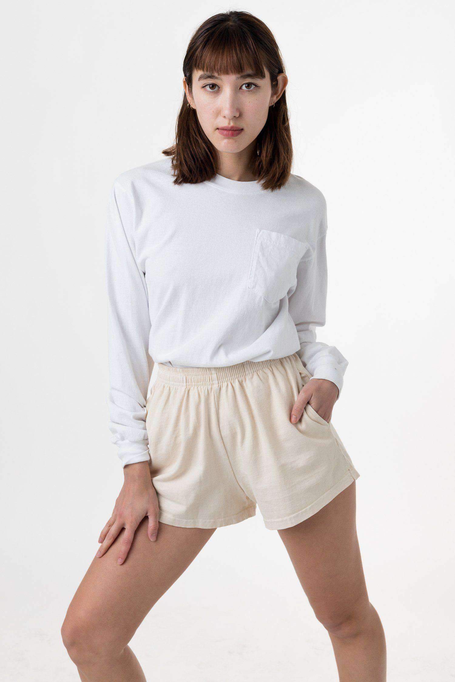 1810GD Unisex - Long Sleeve Garment Dye Pocket T-Shirt T-Shirt Los Angeles Apparel White XS 