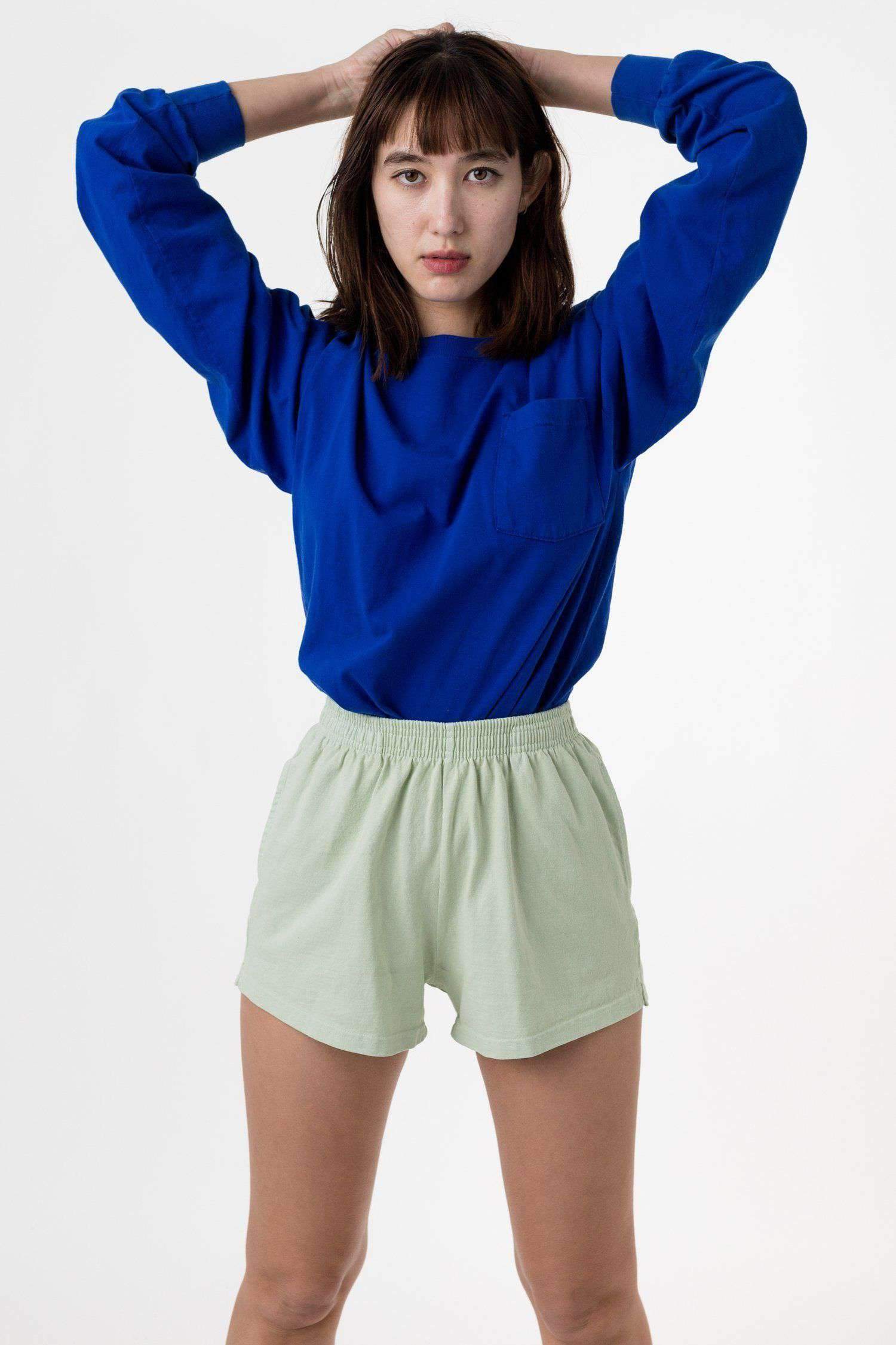 1810GD Unisex - Long Sleeve Garment Dye Pocket T-Shirt T-Shirt Los Angeles Apparel Cobalt Blue XS 