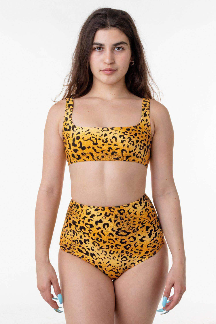 RNT3005 - Square Neck Bikini Top Los Angeles Apparel Leopard XS 