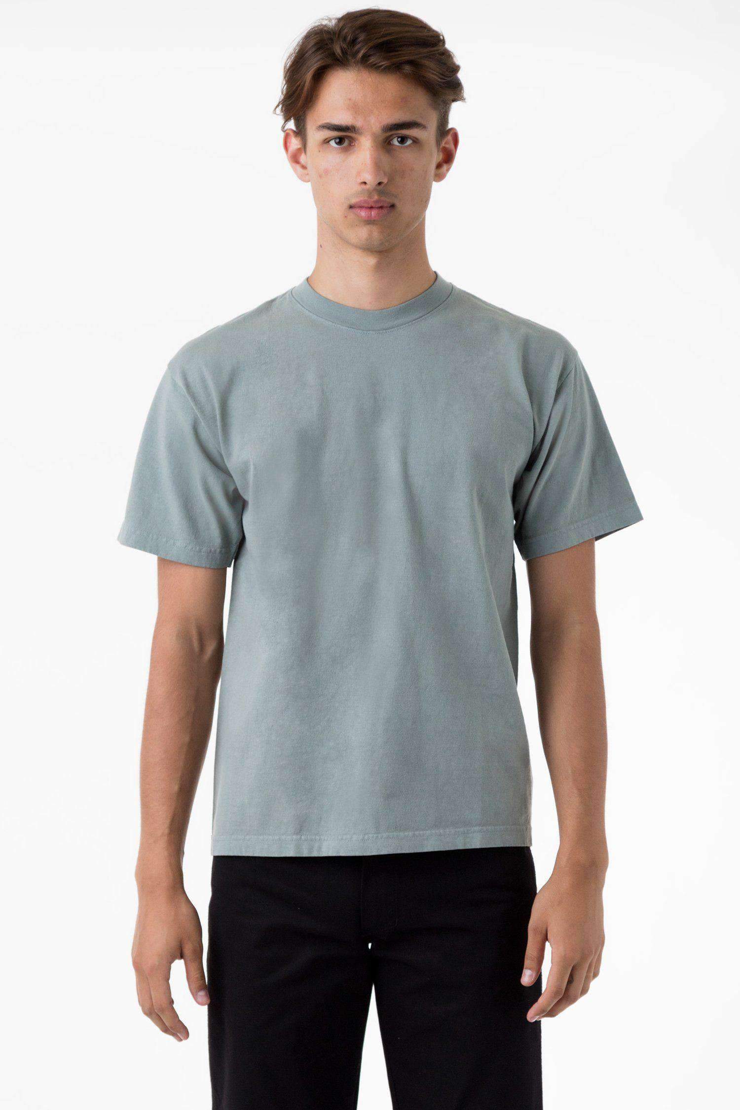 1801GD - 6.5oz Garment Dye Pastel Crew Neck T-Shirt T-Shirt Los Angeles Apparel Sage S 