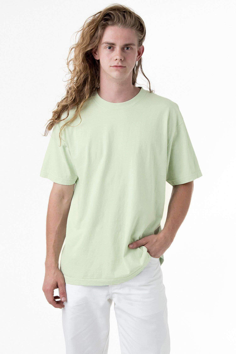 1801GD - 6.5oz Garment Dye Pastel Crew Neck T-Shirt T-Shirt Los Angeles Apparel Seafoam S 